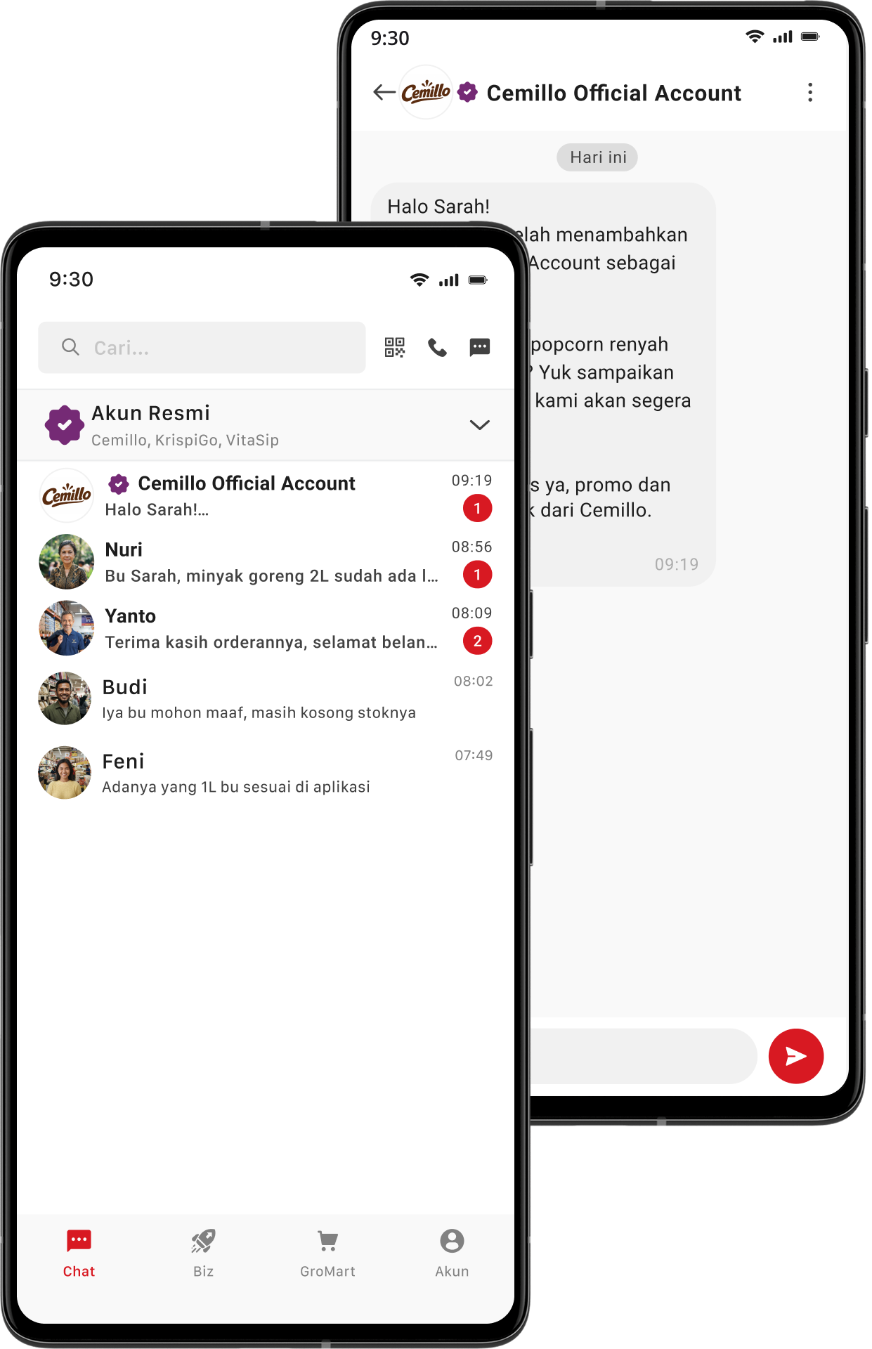 Mockup GroChat